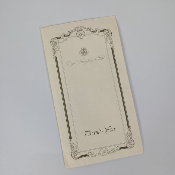 Vintage Regal Hongkong Hotel Thank You/Check Out Receipt Envelope - Picture 1 of 7